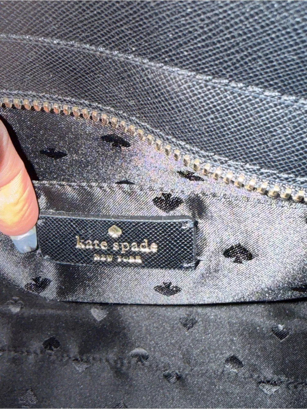 kate spade Black Sparkle Top-Handle Satchel
